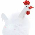 Floristik24 Kyckling vit med prickar 21cm