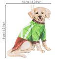Hundjulprydnad, Dekorativ hängande prydnad, Hund med halsduk och mössa, 12 cm, 2 stycken | Floristik24.se