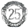 Floristik24 Jubileumsnummer 25 i silver Ø40cm