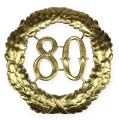 Floristik24 Jubileumsnummer 80 i guld Ø40cm