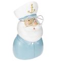 Floristik24 Kaptenfigur, maritim dekoration med glasögon och hatt, 16 cm