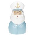 Kaptenfigur, maritim dekoration med glasögon och hatt, 16 cm | Floristik24.se