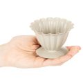 Skål, bägare, blomfoder, krämfärgad dekoration, 9 cm | Floristik24.se
