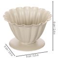 Skål, bägare, blomfoder, krämfärgad dekoration, 9 cm | Floristik24.se