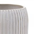 Floristik24 Keramikvas med spår Vit keramikvas Ø13cm H20cm