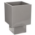 Floristik24 Grå kubkruka med bas för modern dekoration, 22 cm