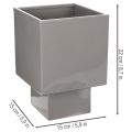 Grå kubkruka med bas för modern dekoration, 22 cm | Floristik24.se