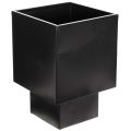 Floristik24 Svart kubkruka med bas, modern, 22 cm