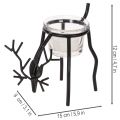 Renljusstake med värmeljus i glas, 15 cm | Floristik24.se