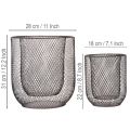 Svart metalltrådsljushållare, Ø28,5/18 cm, set om 2 | Floristik24.se