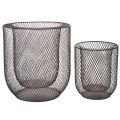 Svart metalltrådsljushållare, Ø28,5/18 cm, set om 2 | Floristik24.se