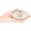 Runda krämfärgade ljusstakar för spetsljus, bordsdekoration, 10 cm, 2 stycken | Floristik24.se