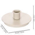 Runda krämfärgade ljusstakar för spetsljus, bordsdekoration, 10 cm, 2 stycken | Floristik24.se