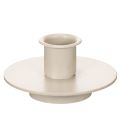 Floristik24 Metallljushållare i matt beige, liten ljusstake för koniska ljus, 8 cm, 3 stycken