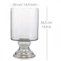 Floristik24 Wind light glas ljus glas tonat, klar Ø20cm H36,5cm