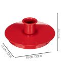 Kompakta röda metallljushållare för 10 cm koniska ljus, 2 stycken | Floristik24.se
