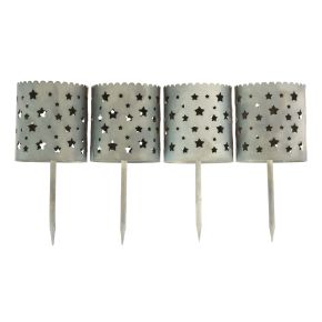 Floristik24 Ljushållare för stickning av adventskrans Ø6,5cm H14cm 4 st