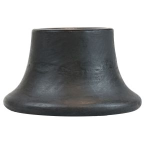 Floristik24 Ljusstake svart ljushållare keramik Ø12,5cm H7cm