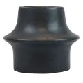Floristik24 Värmeljushållare svart ljusstake keramik Ø12cm H9cm