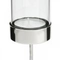 Floristik24 Plug-in ljushållare metall/glas Ø5cm H19cm 4st