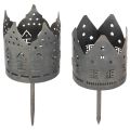 Floristik24 Värmeljushållare med spik, husformade hållare för blockljus, 6 cm, 2 st