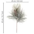 Konstgjord tallgren med kottar, vinterig, 40 cm | Floristik24.se
