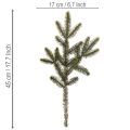 Konstgjord grangren för bordsdekoration och arrangemang, 45 cm, 3 stycken | Floristik24.se