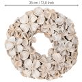 Krans med lotusblomma, naturlig dekoration, torkade blommor, 35 cm | Floristik24.se