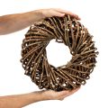Krans gjord av naturliga kvistar, rund rottingkrans för pyssel, 35 cm | Floristik24.se