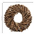 Krans gjord av naturliga kvistar, rund rottingkrans för pyssel, 35 cm | Floristik24.se