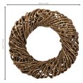 Dekorativ krans gjord av naturliga grenar, rottingkrans, rund, stor, 45 cm. | Floristik24.se