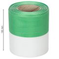 Grönt och vitt moiréband med krans, 100 mm x 25 m - nationellt band, taftband, rosettband, dekorativt band | Floristik24.se