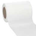 Floristik24 Vitt kransband 125mm 25m dekorativt band begravningsceremoni gravdekoration