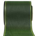 Floristik24 Kransband moiréband kransband grönt guld 100mm 25m