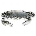 Floristik24 Dekorativ krabba, antikt silver, 12 cm
