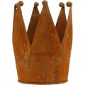 Floristik24 Dekorativ krona, metalldekor, patina Ø15cm H11,5cm