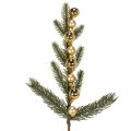 Floristik24 Konstgjord grangren med guldfärgade mini julgranskulor, 46 cm, 2 stycken