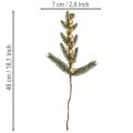Konstgjord grangren med guldfärgade mini julgranskulor, 46 cm, 2 stycken | Floristik24.se