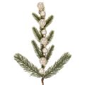 Floristik24 Konstgjord grangren med vita mini julgranskulor, 46 cm, 2 stycken