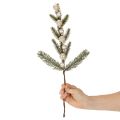 Konstgjord grangren med vita mini julgranskulor, 46 cm, 2 stycken | Floristik24.se