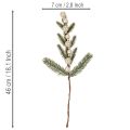 Konstgjord grangren med vita mini julgranskulor, 46 cm, 2 stycken | Floristik24.se