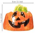 Dekorativ pumpafigur i keramik för höst och Halloween, 8 cm | Floristik24.se