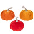 Floristik24 Tygpumpa som bordsdekoration, höstdekoration, 13 cm, 3 stycken