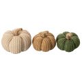 Dekorativa stickade pumpor, höstdekoration, 10 cm, 6 stycken | Floristik24.se