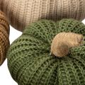 Dekorativa stickade pumpor, höstdekoration, 10 cm, 6 stycken | Floristik24.se