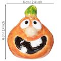 Dekorativ pumpafigur som rolig höstdekoration, 6 cm, 2 stycken | Floristik24.se