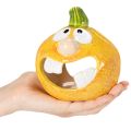 Pumpa dekorationsfigur och värmeljushållare, roligt ansikte, höstdekoration, 12 cm, 2 stycken | Floristik24.se
