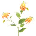 Floristik24 Konstgjord Gloriosa orange blomma med långa stjälkar för vaser 80cm 3st