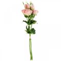 Konstgjorda blommor Lisianthus rosa konstgjorda sidenblommor 50cm 5st