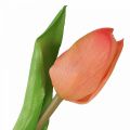 Floristik24 Konstgjord blomma Tulip Peach Real Touch vårblomma H21cm